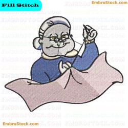 Granny Sewing Fabric Embroidery Design 6