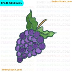 Grape Bunch Embroidery Design 4