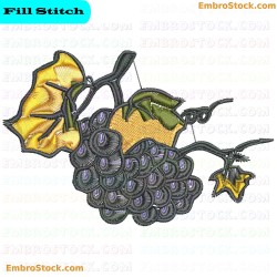 Grapes Embroidery Design 2