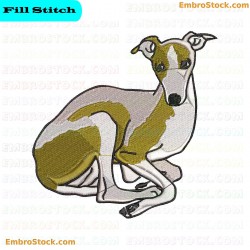 Greyhound Embroidery Design 114