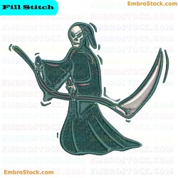 Grim Reaper Embroidery Design 10