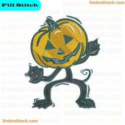 Halloween Jack O Lantern Embroidery Design 6