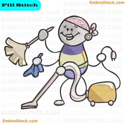 Handy Mandy Character Embroidery Design 3