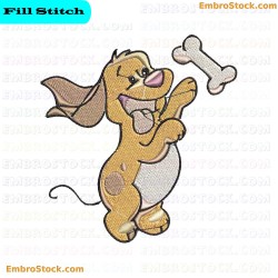 Happy Puppy Embroidery Design 10