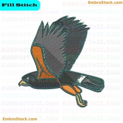 Hawk Embroidery Design 2