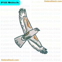 Hawk Embroidery Design 3