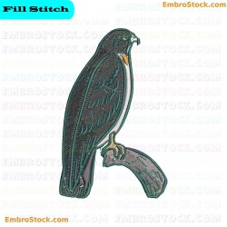 Hawk Embroidery Design 4