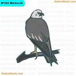 Hawk Embroidery Design 6