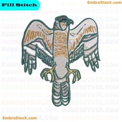 Hawk Embroidery Design 7