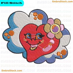 Heart Embroidery Design 27