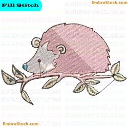 Hedgehog Embroidery Design 11