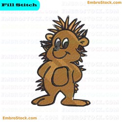 Hedgehog Embroidery Design 2