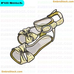 High Heeled Sandal Embroidery Design 8