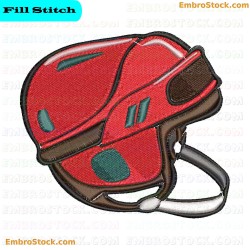 Hockey Helmet Embroidery Design 3