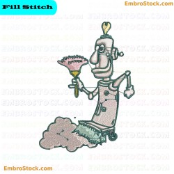 Home Service Robot Embroidery Design 4