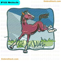 Horse Embroidery Design 1