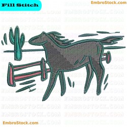 Horse Embroidery Design 22