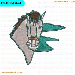 Horse Head Embroidery Design 30