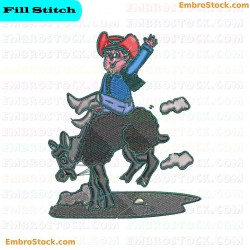 Horse Rider Embroidery Design 17