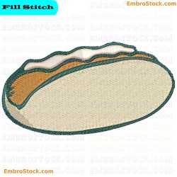 Hot Dog Embroidery Design 2