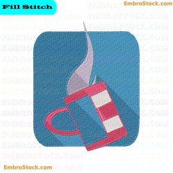 Hot Mug Embroidery Design 3