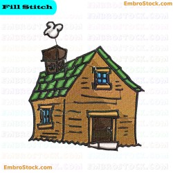 House For Sale Embroidery Design 1