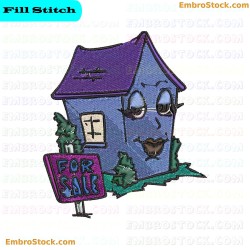 House For Sale Embroidery Design 2