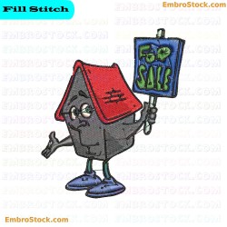 House For Sale Embroidery Design 5