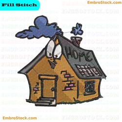 House For Sale Embroidery Design 6