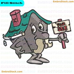 House For Sale Embroidery Design 8