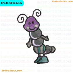 Insect Character Embroidery Design 4