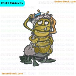 Insect Character Embroidery Design 90