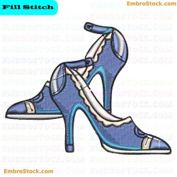 Intricately Ed High Heels Embroidery Design 10