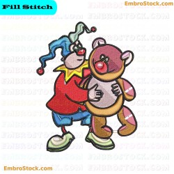 Jester And Bear Embroidery Design 18