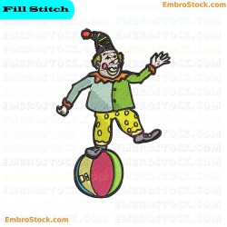 Jester Figure Embroidery Design 13