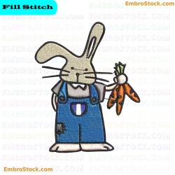 Joe Rabbit Embroidery Design 1