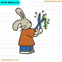 Joe Rabbit Gardening Embroidery Design 6