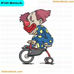 Joker On A Bike Embroidery Design 12