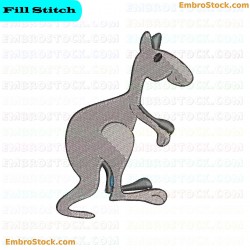 Kangaroo Embroidery Design 2