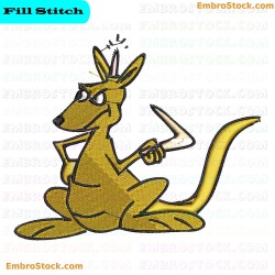 Kangaroo Embroidery Design 3