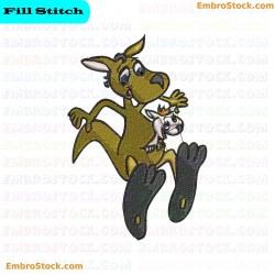 Kangaroo Kangaroo Embroidery Design 1