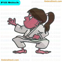 Karate Embroidery Design 3