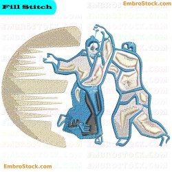 Karate Embroidery Design 5