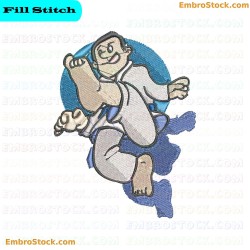 Karate Embroidery Design 8