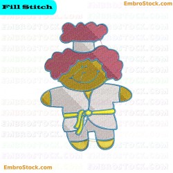 Karate Girl Embroidery Design 14