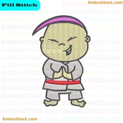 Karate Kid Embroidery Design 2