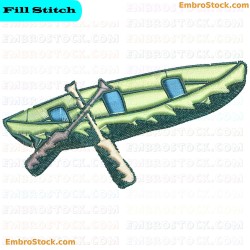 Kayak Embroidery Design 8