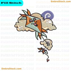 Kite Embroidery Design 7