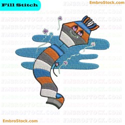 Kite Embroidery Design 9