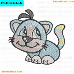 Kitten Embroidery Design 11